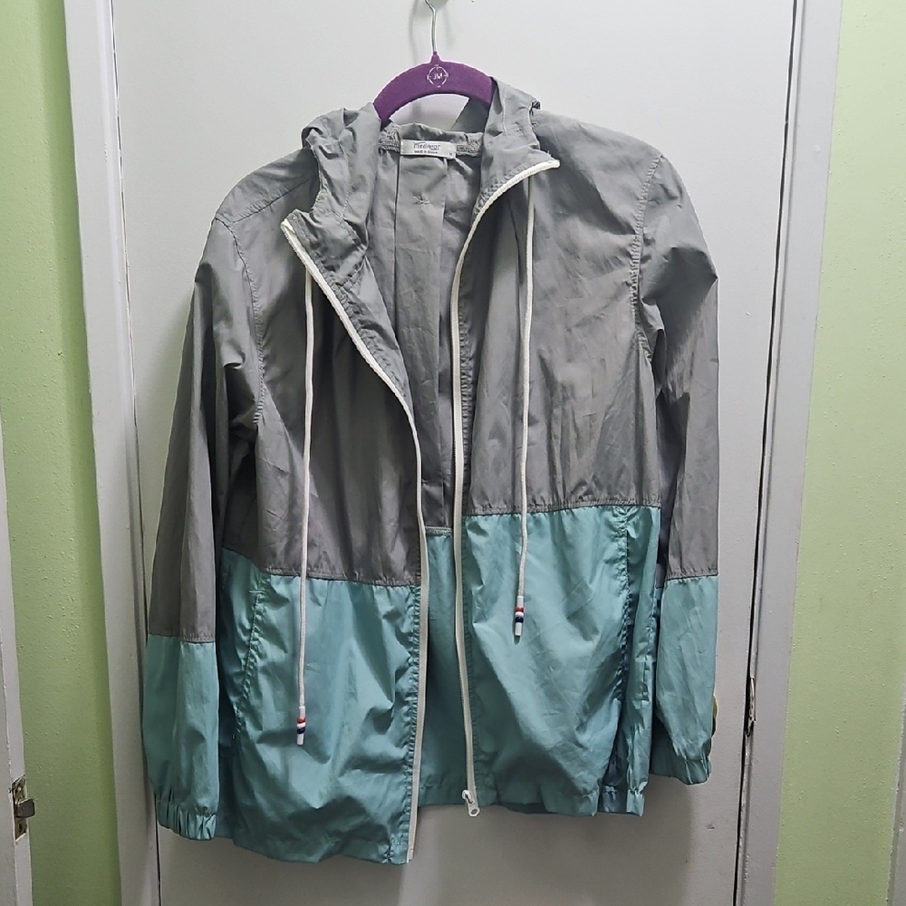 Gray and Teal Utility Jacket